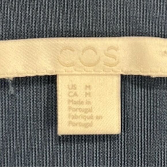 COS midi elastic waist dress in blue size Medium - Picture 8 of 10